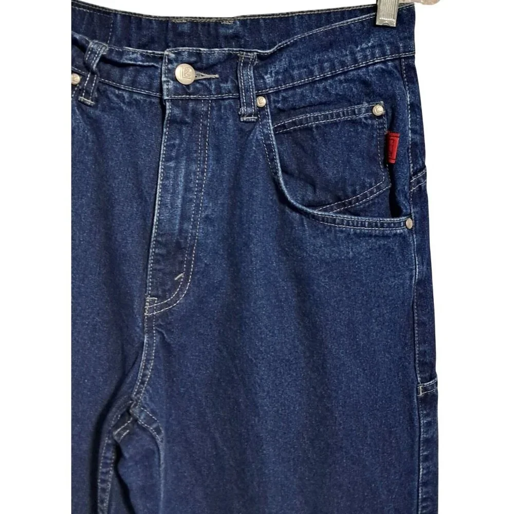 Levis L2 Jeans Mens W 28 Dark Wash Blue Denim‎ Baggy Relaxed Fit